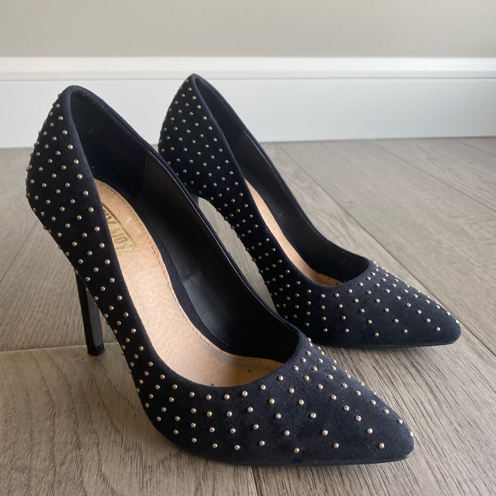 Mix No. 6 Black Studded Heels Size 7